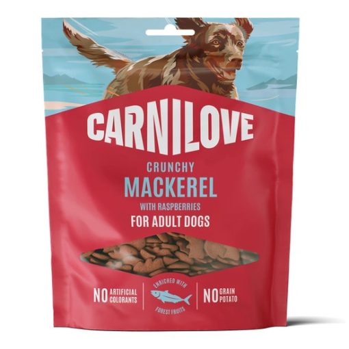 Carnilove Dog Crunchy Snack Mackerel with Raspberies ropogós falatok | makréla & málna 200 g