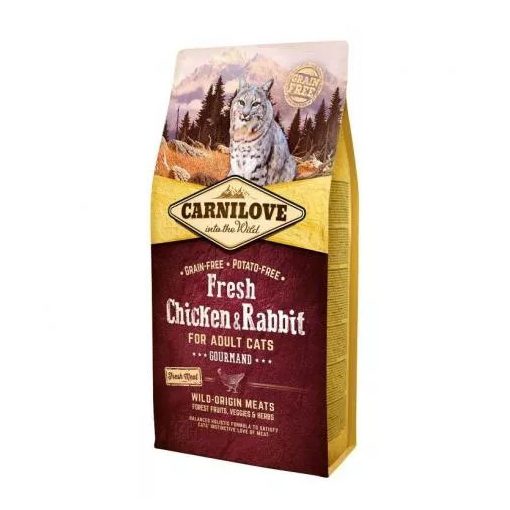 Carnilove Fresh Adult Chicken & Rabbit Gourmand | csirke, nyúl 6 kg