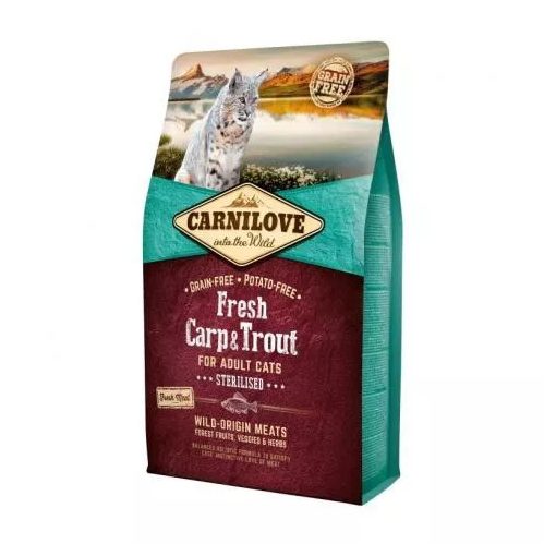 Carnilove Fresh Adult Cat Carp & Trout Sterilised | ponty és pisztráng 2 kg