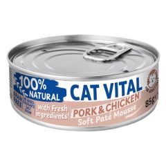   Cat Vital Mousse krémes pástétom konzerv sertéssel és csirkével felnőtt macskáknak 85 g
