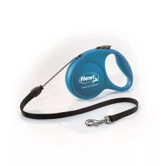   Flexi Fun zsinóros automata póráz | kék, 5 méter, 12 kg-ig, S méret