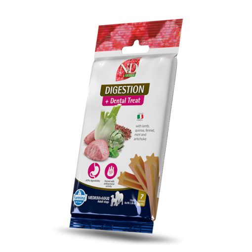 N&D Quinoa Digestion fogtisztító jutalomfalat báránnyal medium, maxi 100 g