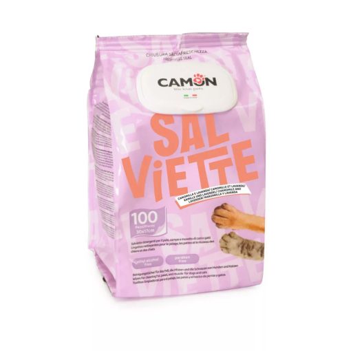 Camon Camomilla & Lavanda törlőkendő kamilla és levendula illattal 30x17 cm, 100 db/csomag