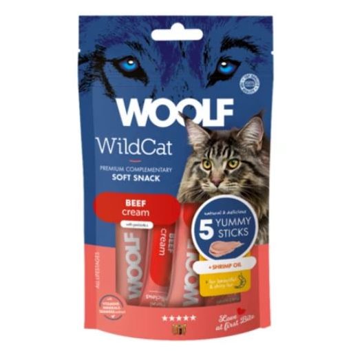 Woolf Wildcat marhás, garnélarákos krém snack macskáknak 70 g