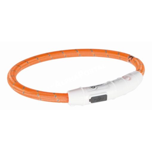 Trixie világító nyakörv USB töltővel narancs 35 cm