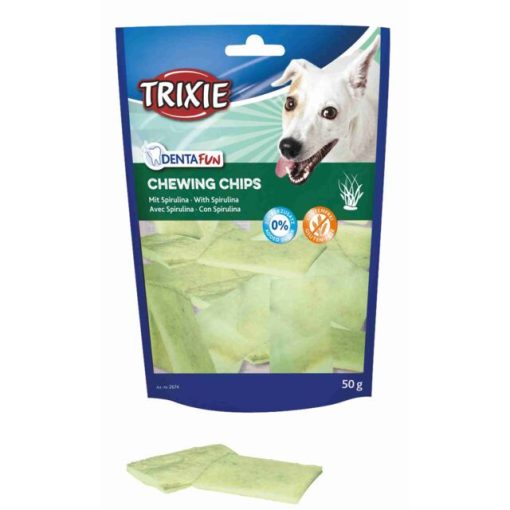 Trixie Denta Fun Chewing Chips rágóchips spirulinával kutyák részére