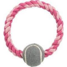 Trixie Rope Ring with Tennis Ball teniszlabda kötélkarikán 6 cm/18 cm
