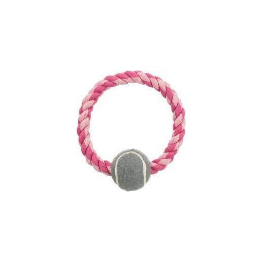 Trixie Rope Ring with Tennis Ball teniszlabda kötélkarikán 6 cm/18 cm