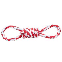   Trixie 8-as alakú rágókötél csomóval | piros/fehér 38 cm