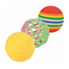 Trixie labdakészlet macskák részére 3 db, 3,5-4 cm