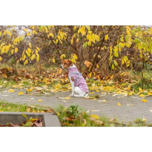 Trixie Pontis esőkabát hámmal pink, M - 45 cm