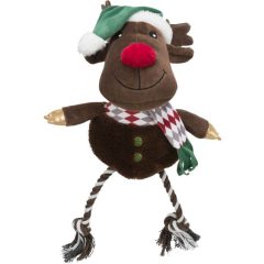 Trixie Xmas plüss rénszarvas kötéllel 30 cm
