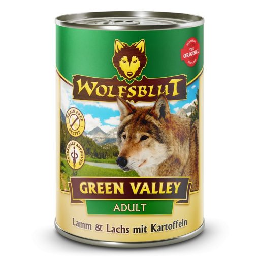 Wolfsblut Green Valley Adult konzerv felnőtt kutyáknak báránnyal, lazaccal és burgonyával 395 g