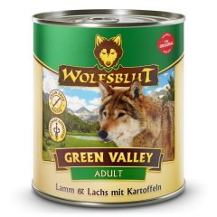   Wolfsblut Green Valley Adult konzerv felnőtt kutyáknak báránnyal, lazaccal és burgonyával 800 g