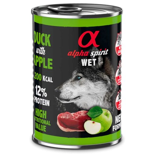 Alpha Spirit kacsa & alma konzerv kutyáknak 400 g