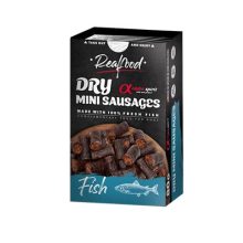 Alpha Spirit Real Food Dry Mini Sausages Fish apró halas szárazkolbász-falatkák kutyáknak 80 g