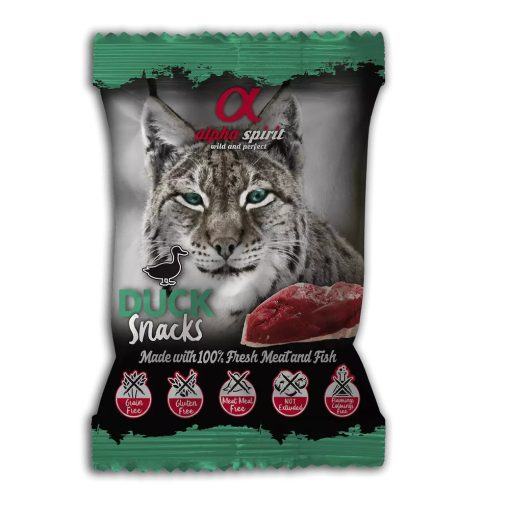 Alpha Spirit Snacks kacsás jutalomfalat macskáknak 50 g