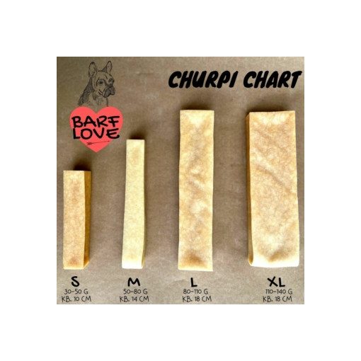 Barf Love Himalájai Churpi sajt rágócsont kutyáknak - kurkumával, S méret (30-50 g, ~10 cm)