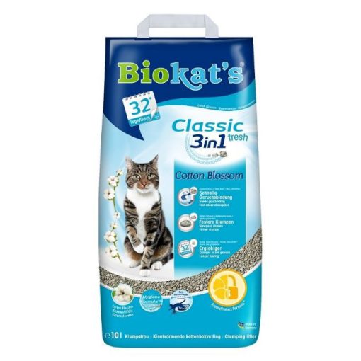 Biokat's Classic Fresh 3in1 Cotton Blossom macskaalom 10 liter