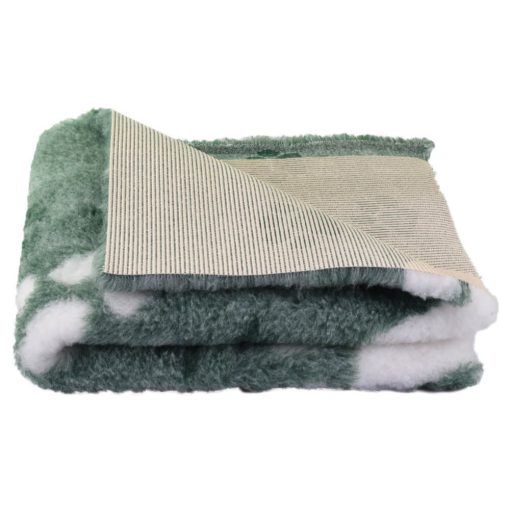 Blovi DryBed VetBed A+ csúszásmentes fekhely | mentazöld-fehér tappancsos 100 x 75 cm