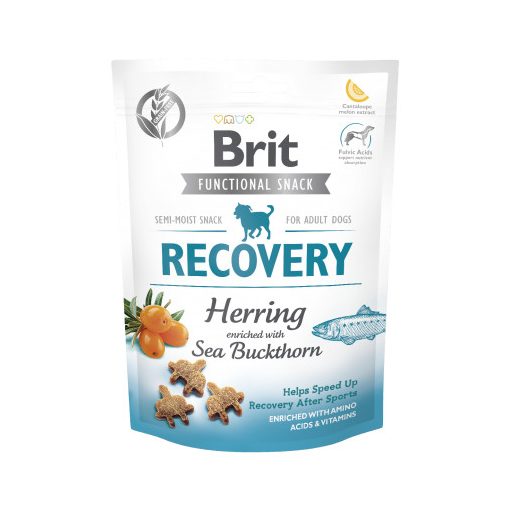 Brit Care Functional Snack Recovery félnedves falatok | homoktövissel dúsított hering 150 g