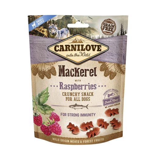 Carnilove Crunchy Snack Mackerel & Raspberies ropogós falatok | makréla & málna 200 g