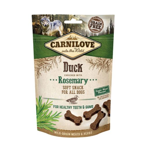 Carnilove Soft Snack Duck & Rosemary (kacsa & rozmaring) puha falatok 200 g