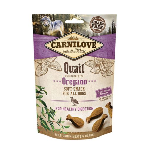 Carnilove Soft Snack Quail & Oregano puha falatok | fürj & oregánó 200 g