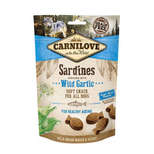 Carnilove Soft Snack Sardines & Wild Garlic puha falatok | szardínia & medvehagyma 200 g