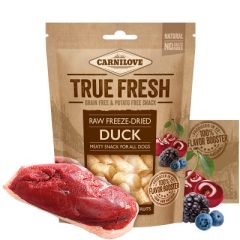   Carnilove True Fresh Raw Freeze-Dried fagyasztva szárított falatok | kacsa & piros gyümölcsök 40 g