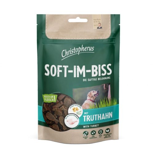 Christopherus Grain Free Soft-Im-Biss puha jutalomfalatok | pulykás 125 g