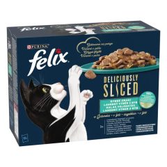   Felix Deliciously Sliced halas válogatás aszpikban felnőtt macskáknak 12x80 g