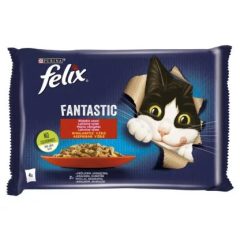   Felix Fantastic házias válogatás aszpikban felnőtt macskáknak 4x85 g