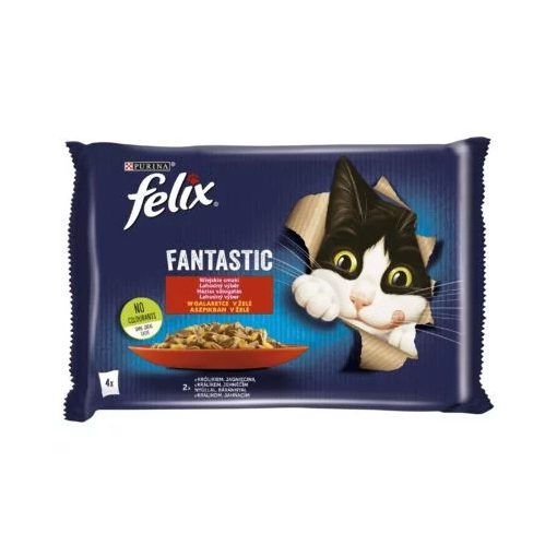 Felix Fantastic házias válogatás aszpikban felnőtt macskáknak 4x85 g