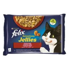   Felix Sensations Jellies házias válogatás aszpikban nedves eledel felnőtt macskáknak 4x85 g