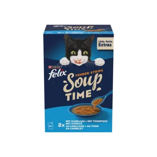 Felix Soup Tender Strips halas válogatás felnőtt macskáknak 6*48 g
