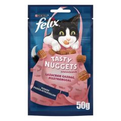   Felix Tasty Nuggets jutalomfalat lazaccal és pisztránggal macskák részére 50 g