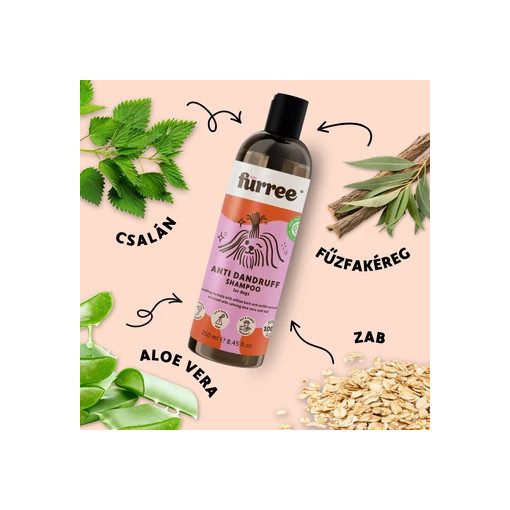 Fürree Anti Dandruff 100% természetes kutyasampon korpás bőrre 250 ml