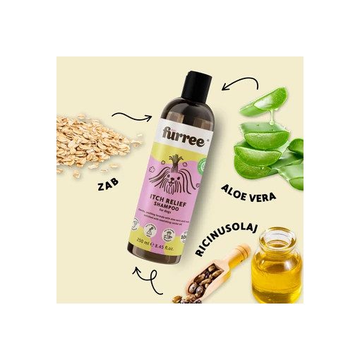 Fürree Itch Relief 100% természetes kutyasampon viszkető, irritált bőrre 250 ml