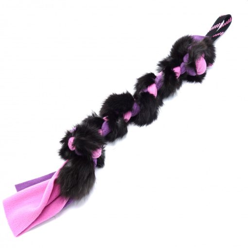 Havohravo® - Janie4Pets polárral fonott valódi nyúlszőr kis fogantyúval 40 cm