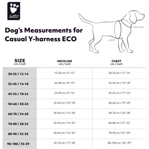 Hurtta Casual ECO Y hám | fekete 60-70