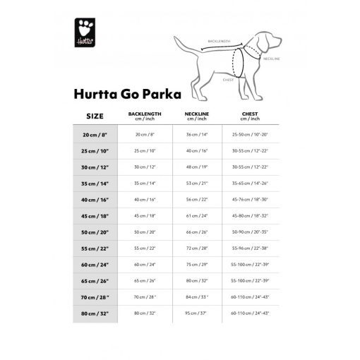 Hurtta Go Parka téli kutyaruha | viharszürke 20