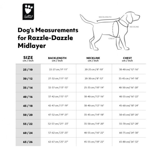 Hurtta Razzle-Dazzle Midlayer átmeneti kutyaruha | cékla 40