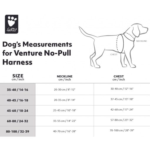 Hurtta Venture No-Pull húzásgátló hám | szürke 40-45