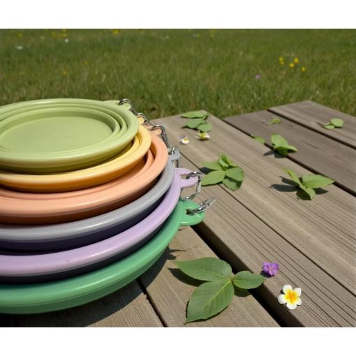 Joy in Dogs összecsukható szilikontál | sárga, S méret