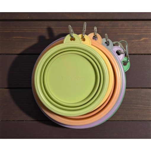 Joy in Dogs összecsukható szilikontál | sárga, S méret