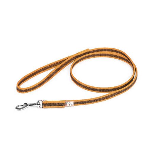 Julius-K9® Color&Gray gumis póráz fogóval, O gyűrűvel fekete-narancs 14 mm/1,2 m