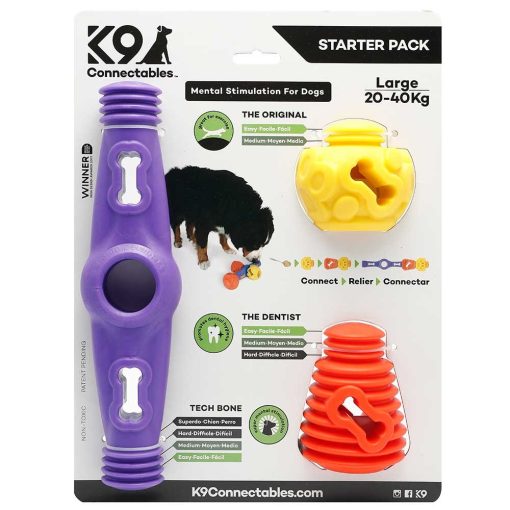 K9 Connectables® Gentle Starter Pack kezdőcsomag | narancs, citrom, lila L méret