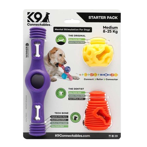 K9 Connectables® Gentle Starter Pack kezdőcsomag | narancs, citrom, lila M méret