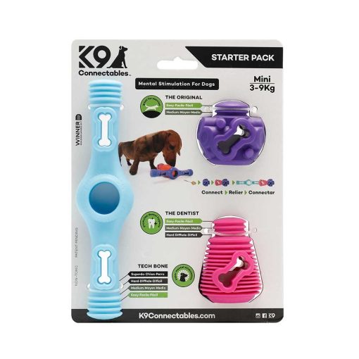 K9 Connectables® Gentle Starter Pack kezdőcsomag | pink, lila, kék S méret